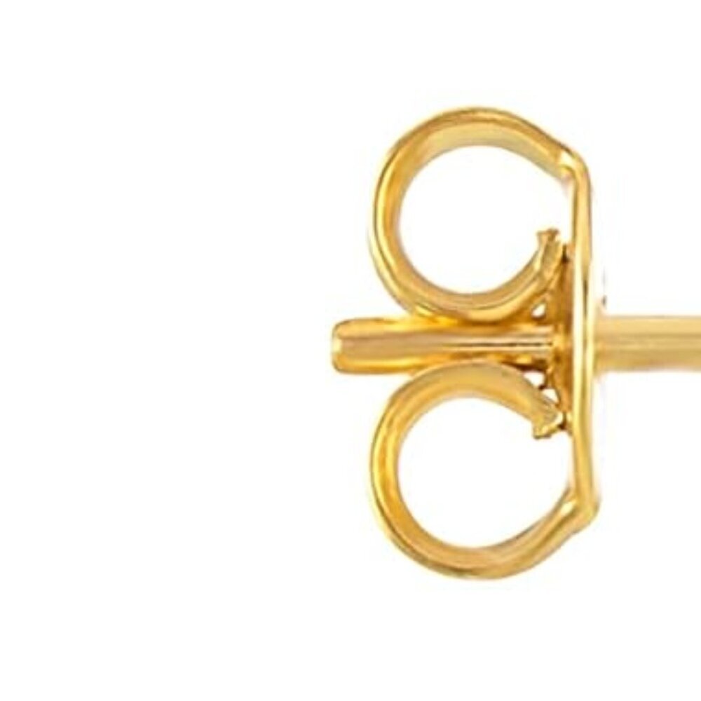 18K Gold Plated Caged Pearl Stud Earrings, 6MM - Made In Brazil